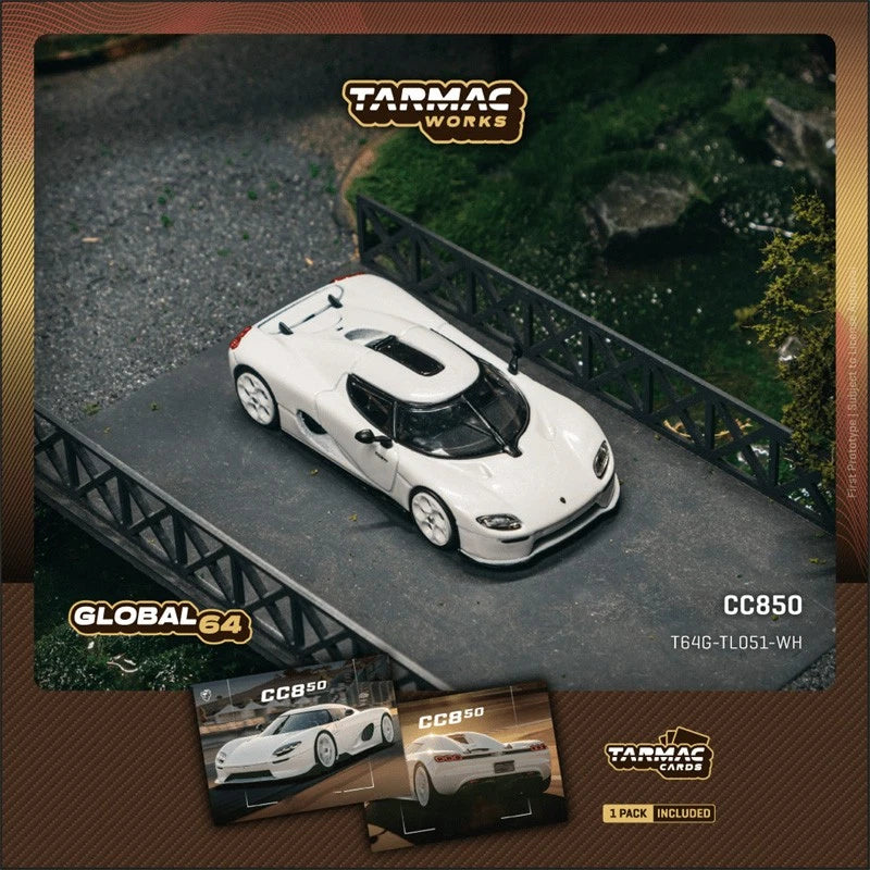 Tarmac Works 1:64 CC850 White Diecast Model Car