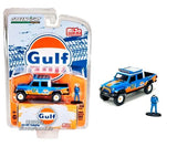 2021 Jeep Gladiator GULF With Figurine Driver 1/64 Diecast Model 51453 Greenligt
