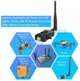2.4GHz Wi-Fi signal amplifier module with external antenna, black