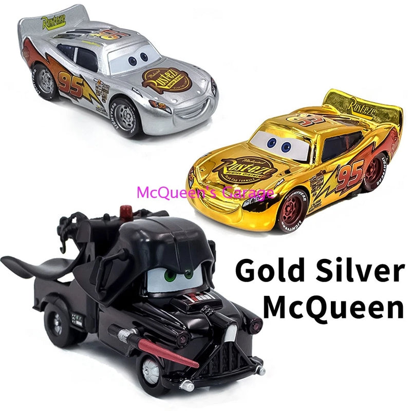 Disney Pixar Cars Gold Silver Electroplated McQueen Darth Vader Figure Toy Gifts