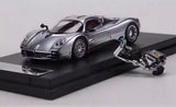 Hone model 1/64 Scale Pagani Utopia Silver Diecast Car Model Toy Gift NIB