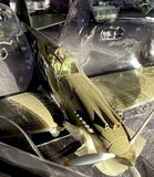 Hobby Master P-40B Warhawk model plane, olive green cockpit and propeller