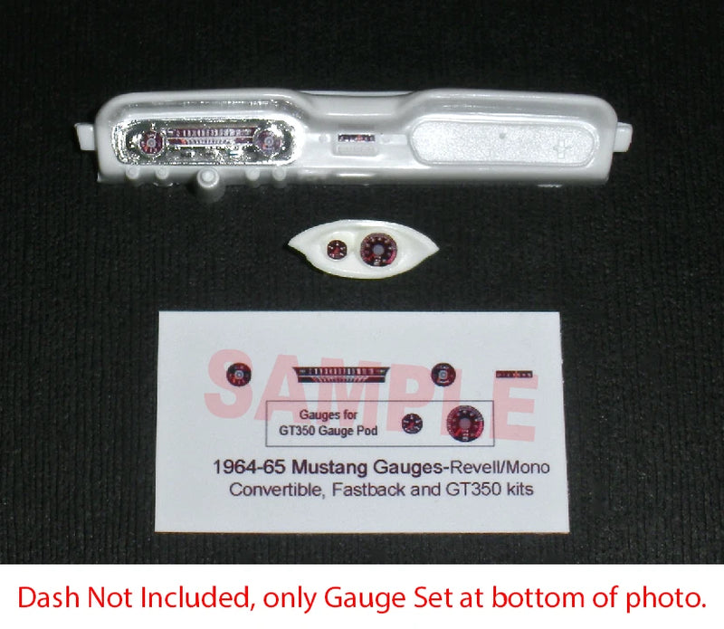 1964 - 1965 MUSTANG GAUGE FACES for 1/24 scale REVELL - MONOGRAM kits¡ªPLS READ