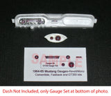 1964 - 1965 MUSTANG GAUGE FACES for 1/24 scale REVELL - MONOGRAM kits¡ªPLS READ