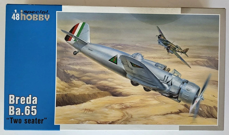 Breda Ba.65 two-seater 1/48 aircraft model kit box with plane artwork