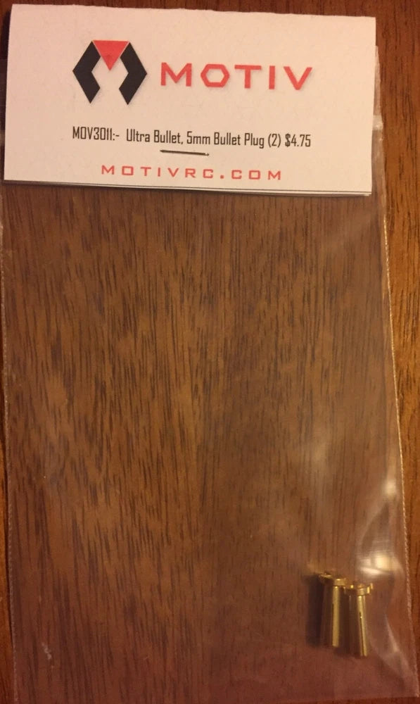 Motiv Rc Ultra Bullet 5mm Bullet Plug for Lipo Battery Battery