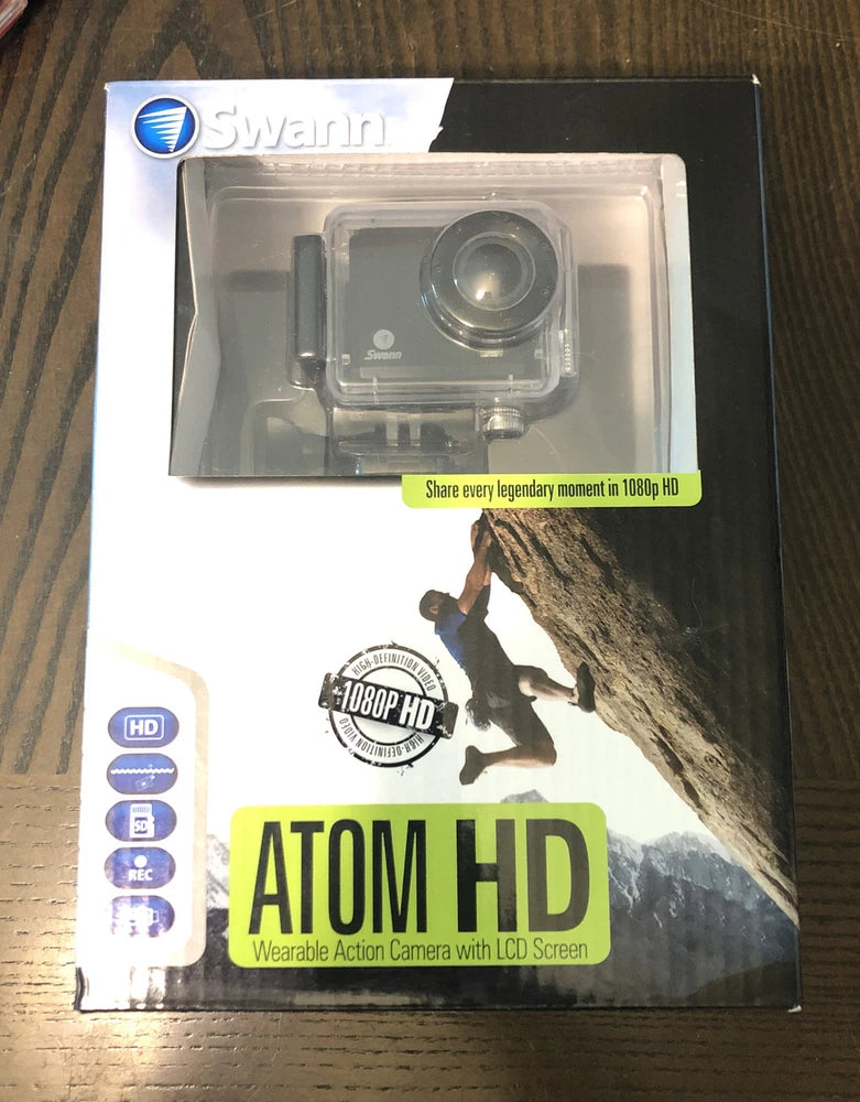 Swann Atom HD Wearable Action Camera with LCD Screen