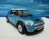 PERSONALISED PLATES Blue Mini Cooper S Toy Car MODEL boy girl mum dad gift NEW