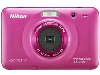 Nikon Coolpix S30 Digital Camera Pink Compact Action From Japan
