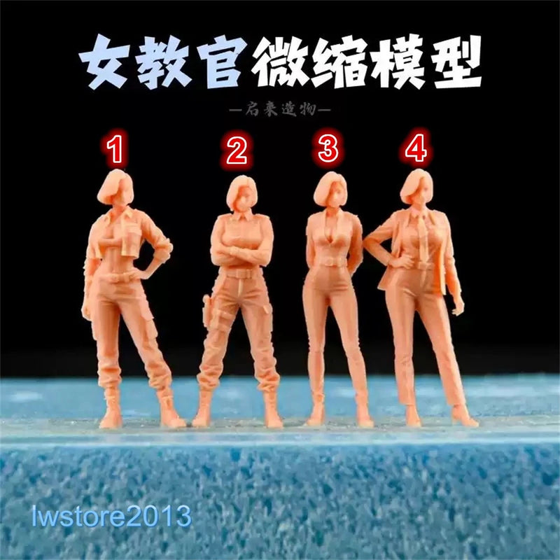 1/64 1/87 1/43 1/18 1/24 1/35 Officer Girl Miniature Figure Model For Car QL0032