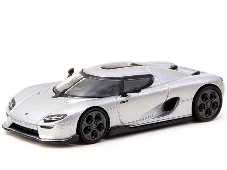 Tarmac Works 1:64 Diecast Model Car Global 64 Koenigsegg CC850 Silver