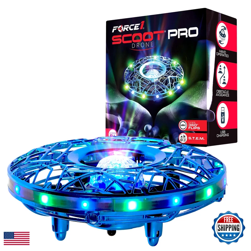 Force1 Scoot Pro Hand Operated Drone For Kids Or Adults- Induction Hands Motion