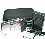 Fujifilm FinePix XP20 Silver 14MP Waterproof Digital Cam + 3 Batteries, Charger