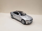 Bmw m3 Silver Kinsmart Toy Car Model 1/36 Scale Diecast Metal Open Doors New