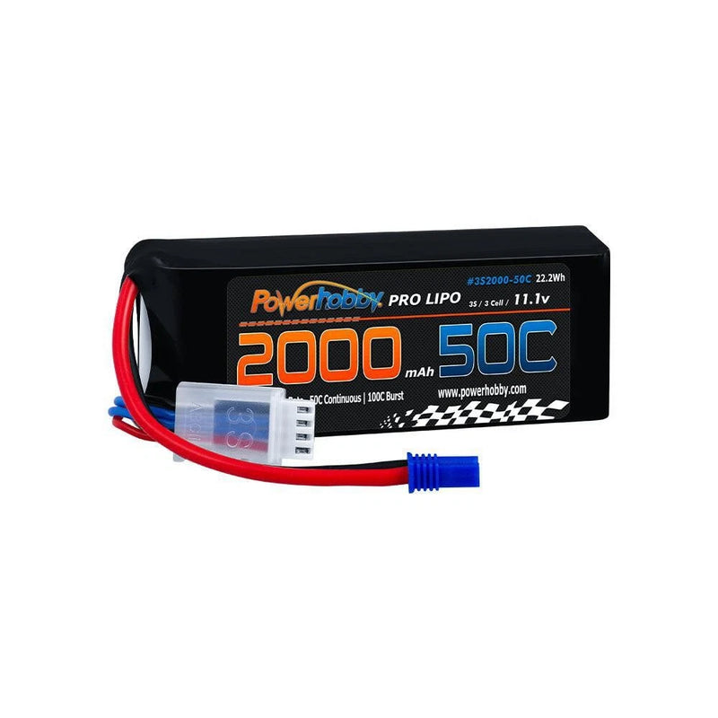 Powerhobby 3S 11.1V 2000mAh 50C Lipo Battery W EC3 Plug
