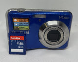 Fujifilm FinePix AV200 14.0MP Blue Digital Camera With 4GB SD Card Tested Works