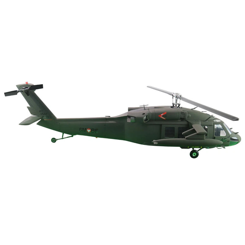UH-60 600 RC Helicopter Fuselage Black Hawk Military Painting with Metal Gear