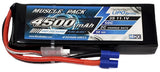 NHX Muscle Pack 3S 11.1V 4500mAh 50C Lipo Battery w/ EC3 Connector