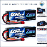 7.4V 5200mAh Lipo Battery 2S Hard Case for RC Car Trucks, T Connector Included