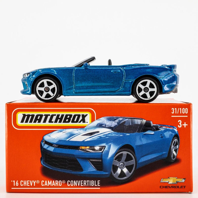 2024 Matchbox Power Grabs #31 '16 Chevy? Camaro Convertible RIVERSIDE BLUE | FSB