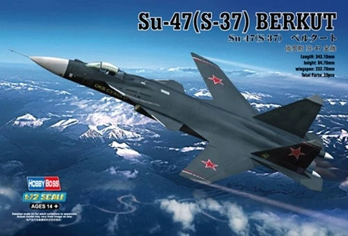 HobbyBoss 1/72 Sukhoi Su-47 Berkut plastic model kit box with fighter jet artwork