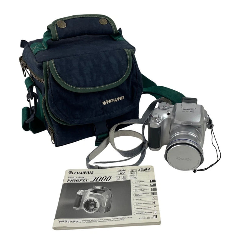 Fujifilm Fuji FinePix 3800 Digital Camera 6x Optical Zoom W Strap Lens Cover Bag