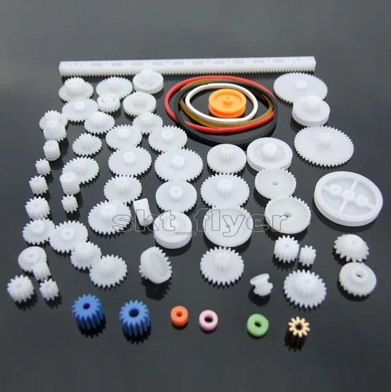 60pcs Plastic Motor Gears M0.5 Robotic Model Shaft Part Helicopter Car Trucks RC