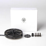 T-motor U8 Lite 85kv drone motor kit with black propeller-style stator, screws and spacers