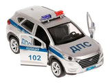 Hyundai Tucson, Metal Model Diecast Car Scale, Collectible Toy Cars, police,1/36