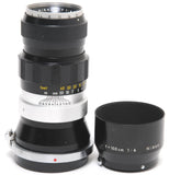 Nikon Nikkor-T 4/10.5cm lens for Rangefinder Nikon Nippon Kogaku w. matching ho