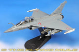 Hobby Master 1:72 Rafale B fighter jet model with missiles, on display stand