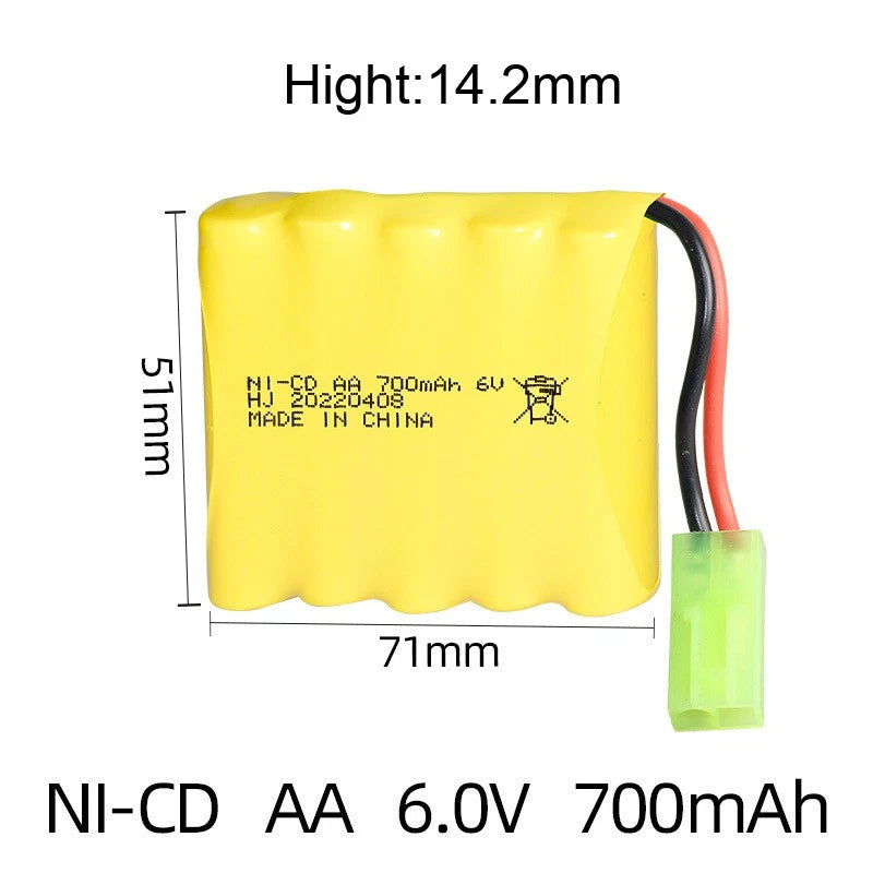 6v 700mah AA NI-CD rechargeable Battery Mini Tamiya plug for RC Electric toy car