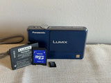 Panasonic LUMIX DMC FP3 14.1 MP Digital Camera Blue & Battery & 8 GB Memory Card