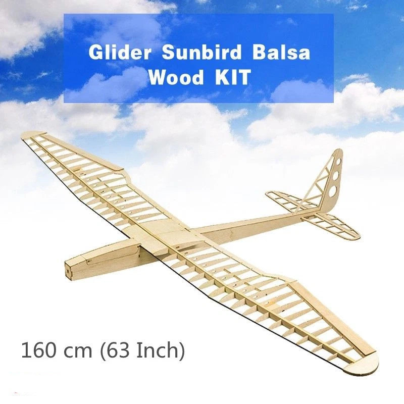 Sunbird Glider Balsa Wood KIT Wingspan 160 CM RC Building Plane Aircraft Model