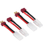 RC model battery charging cable set with T-connector plugs, 14AWG wire, 2 pairs