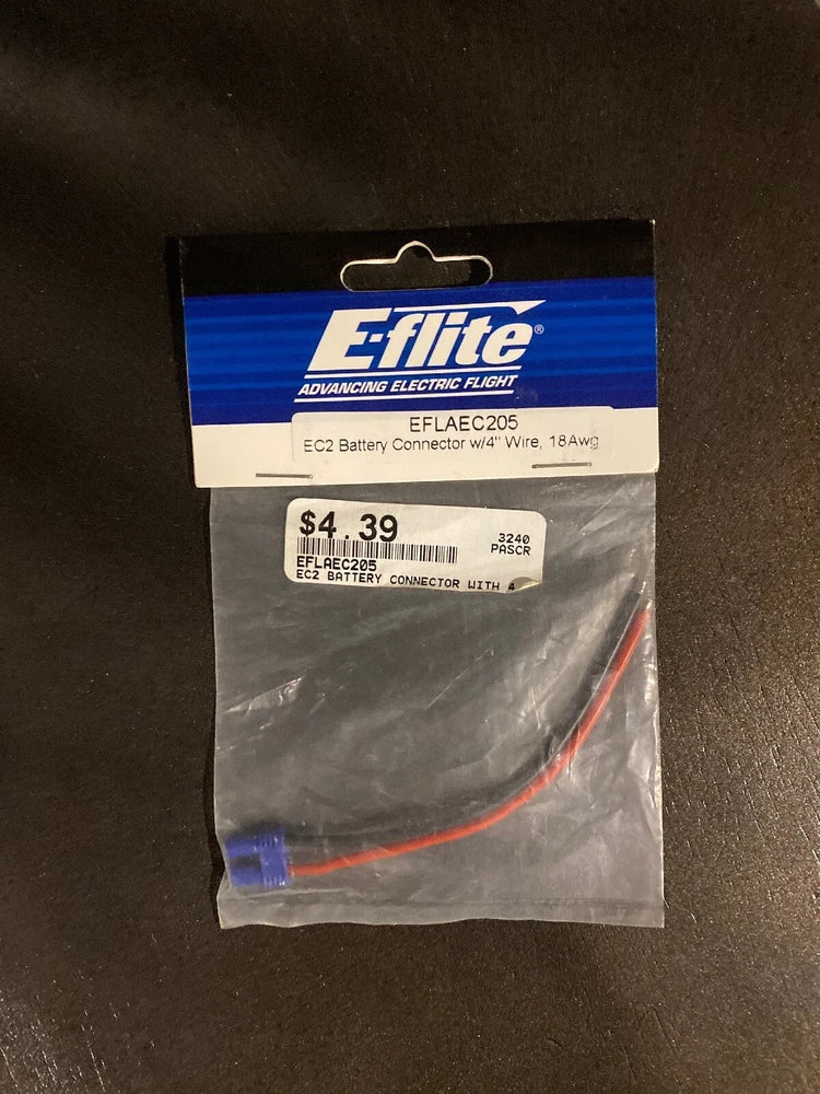E-flite EFLAEC205 EC2 Battery Connector with 4" Wire, 18Awg Battery