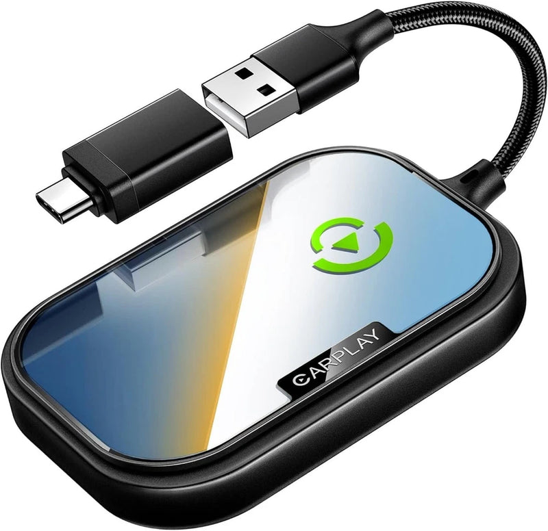 Wireless CarPlay Adapter for iPhone Plug & Play Auto Connect Dongle for Cars