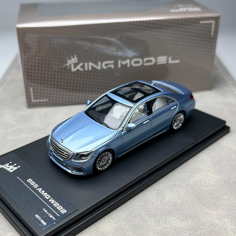 1/64 S65 AMG W222 Blue Premium Alloy Die-Cast Model ¨C Display Piece
