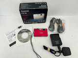 Panasonic Lumix DMC-FP3 14.1MP Red Digital Camera, Boxed With Battery & Charger