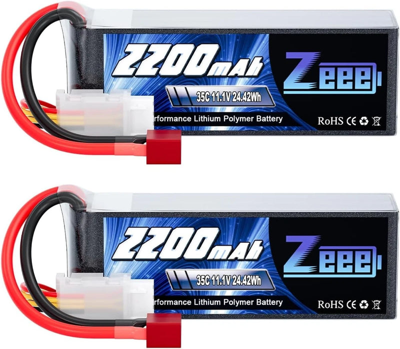 3S LiPo Battery 2200mAh 11.1V 35C Soft Case Battery with T Connector for RC