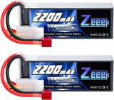 3S LiPo Battery 2200mAh 11.1V 35C Soft Case Battery with T Connector for RC