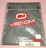 Dark green battery safety charging sack with Venom logo and stitched edges