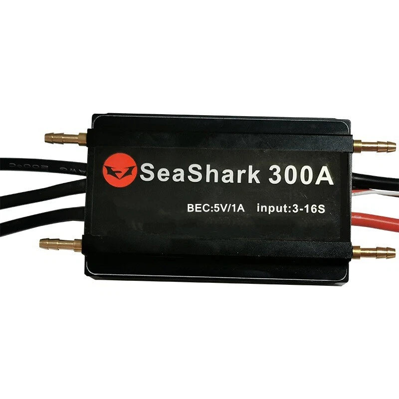 SeaShark 300A black RC brushless ESC controller, BEC 5V/1A, input 3-16S