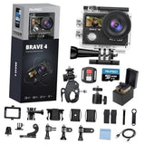 Brave 4 Action Camera 4K 30fps with 64GB MicroSD U3 Card With 64GB U3 Card