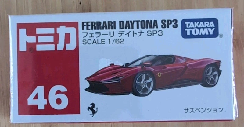 TAKARA TOMY TOMICA #46 FERRARI DAYTONA SP3 Diecast Model Toy Car 1/62 SCALE NEW