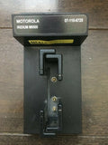 Black battery adapter with Motorola Iridium M9500 label and 07-110-6725 marking