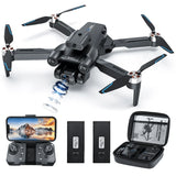 4K Drone Dual Camera & Brushless Motor, 2 Batteries,  Quadcopter Carrying Case