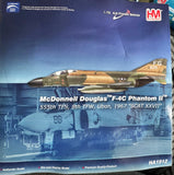 Die-cast F-4C Phantom II model aircraft box with camo jet illustration