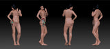 1/18 1/24 1/43 1/64 1/87 Miniatures Sexy Tattoo Beauty Scene Prop Figure For Car