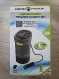 Car power inverter for cup holder